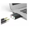 Tarjeta de sonido externa USB Vention negra metal Type