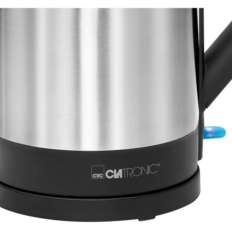 Hervidor de agua Clatronic 1,5 L 2200 W Negro Acero inoxidable