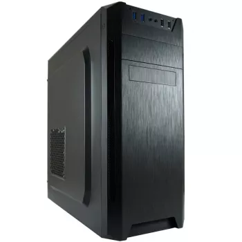LC Power Classic 7040B - MDT - ATX - sin fuente de alimentación - Negro, aluminio cepillado / Negro - USB/Audio