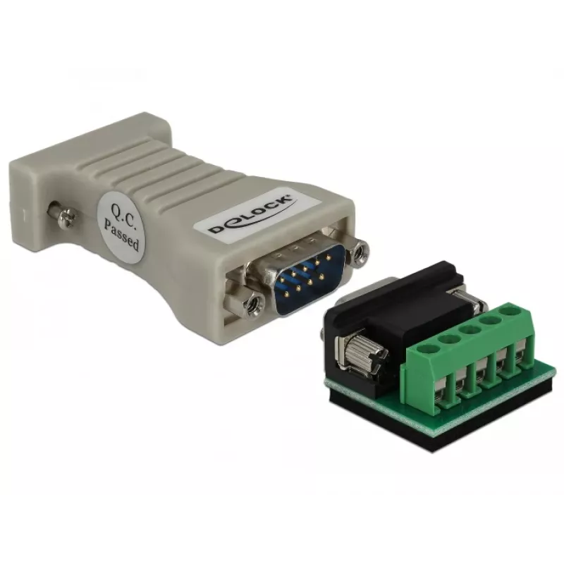 DeLOCK 62920 Convertidor serie de RS-232 DB9 hembra a RS-422/485 DB9 macho, ESD 15 kV