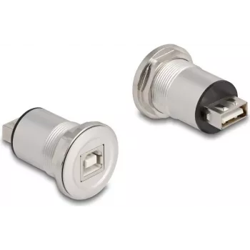 Toma DeLOCK 88194 tipo B + USB Type A negro plata
