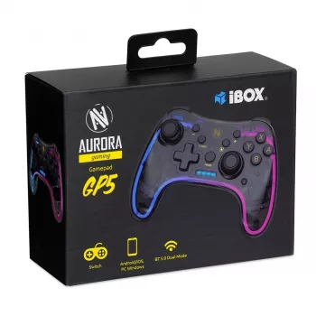 Mando de juego iBox IGP5 Gaming Controller negro Bluetooth analógico/digital Android, Nintendo Switch, Nintendo Switch Lite, Nintendo Switch OLED, PC, iOS