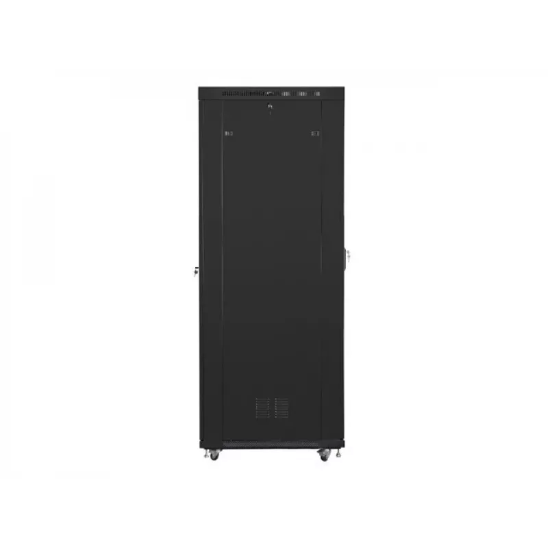 Lanberg FF01-8047-12BL armario rack de suelo de 19 pulgadas 47U, 800x1000 mm, puerta de cristal, LCD, IP20, para montar, negro