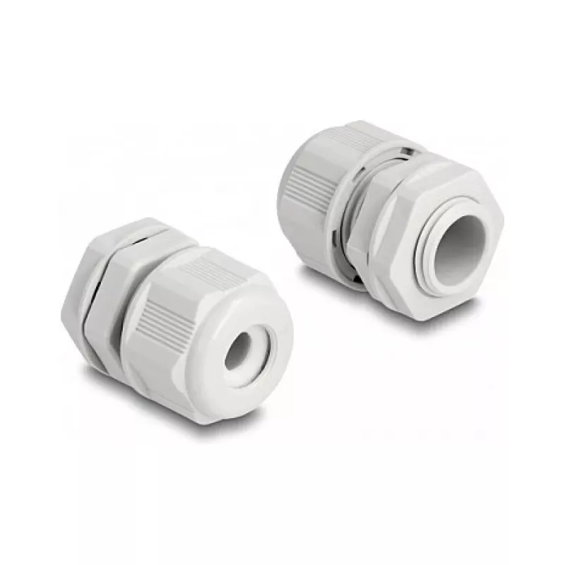 Prensaestopas EX DeLOCK M16 gris 2 uds. poliamida