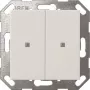 Gira Pulsador basculante KNX 2 canales, blanco puro (modelo 517303)