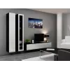 Armario cerrado Cama VIGO '180' 180/40/30 blanco/negro brillo