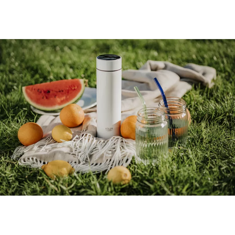 Adler | Botella isotérmica | AD 4506w | Material acero inoxidable/silicona | Blanco