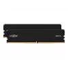 Crucial - DDR5 - Kit - 32 GB: 2 x 16 GB - DIMM - 288-PIN 6000 MHz / PC5-48000 CL48 1.1 V sin búfer on-die ECC Negro
