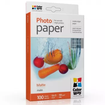 ColorWay - papel fotográfico - mate - 100 hojas -