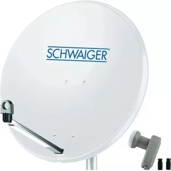 Antena parabólica SCHWAIGER SPI9960SET2 80 cm con LNB Twin para 2 usuarios