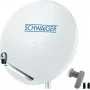 Antena parabólica SCHWAIGER SPI9960SET2 80 cm con LNB Twin para 2 usuarios
