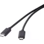 Cable USB 3.1 Gen 2 Renkforce 1460356 — 1x conector macho USB-C, 0,50 m, negro