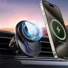 Soporte magnético para coche MagSafe 15W inducción negro