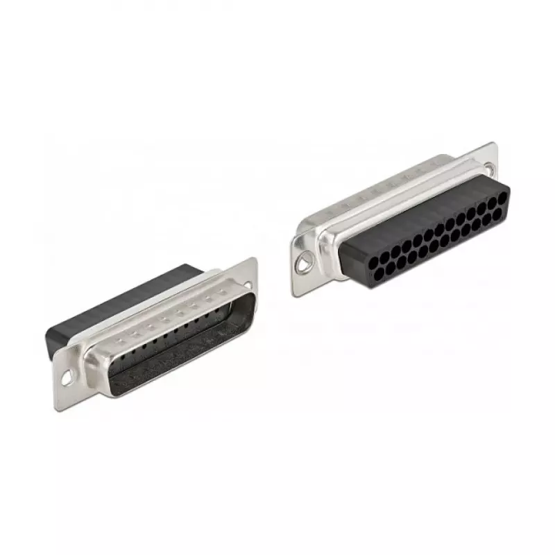 Conector macho crimp D-Sub de 25 contactos a 2 x conector hembra RJ45 DeLOCK 66833