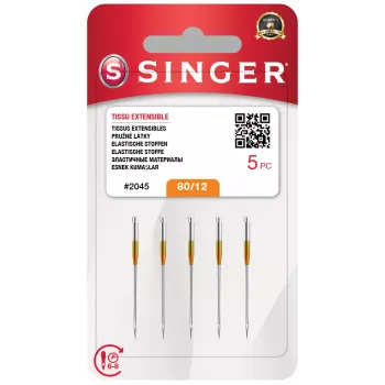Aguja de máquina de coser SINGER 2045 SZ12 BLST W/05 N204511M503 – aguja doméstica/industrial tamaño 12