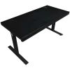 Mesa gaming de altura ajustable con doble motor, cargador inalámbrico, iluminación RGB, panel de control y puertos USB, tablero con superficie de melamina PB, negro