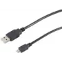 Cable USB S/CONN 77185-HQ 5 m USB 2.0 A a Micro-USB B negro