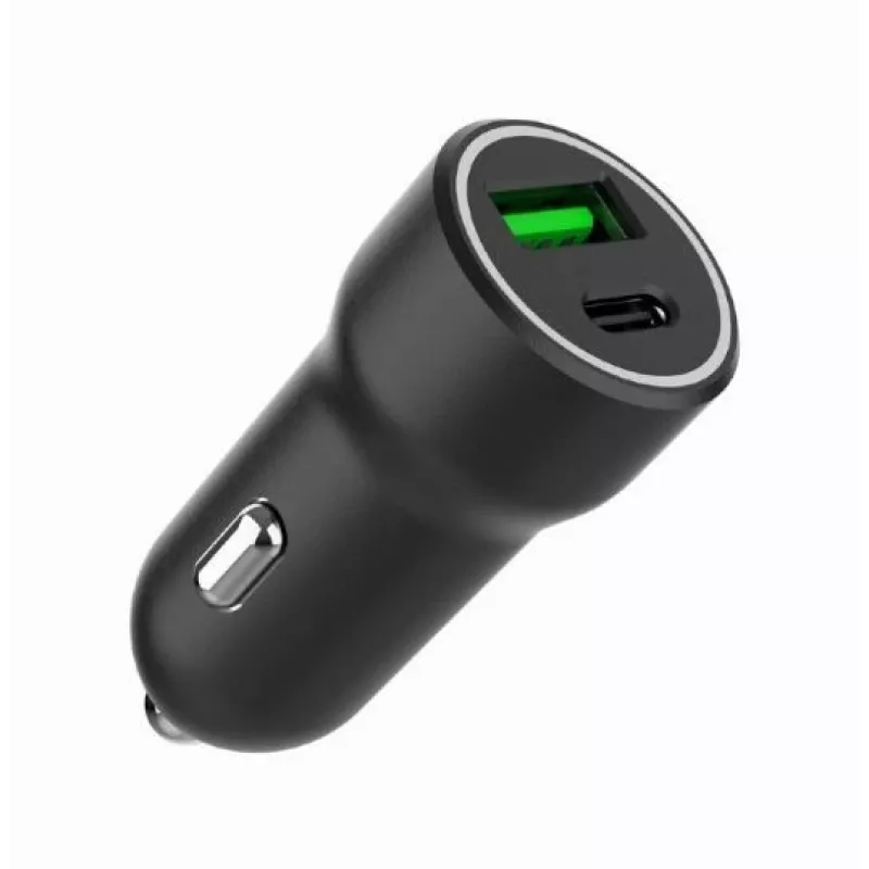 Adaptador de coche Gembird - USB Type-A y C PD - 20W