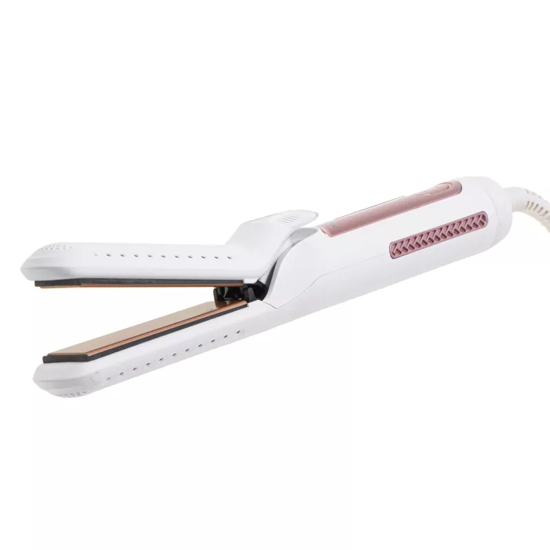 Plancha de pelo Adler AD 2326 con calentamiento cerámico, ajustable 140–220 °C, 120 W, blanca