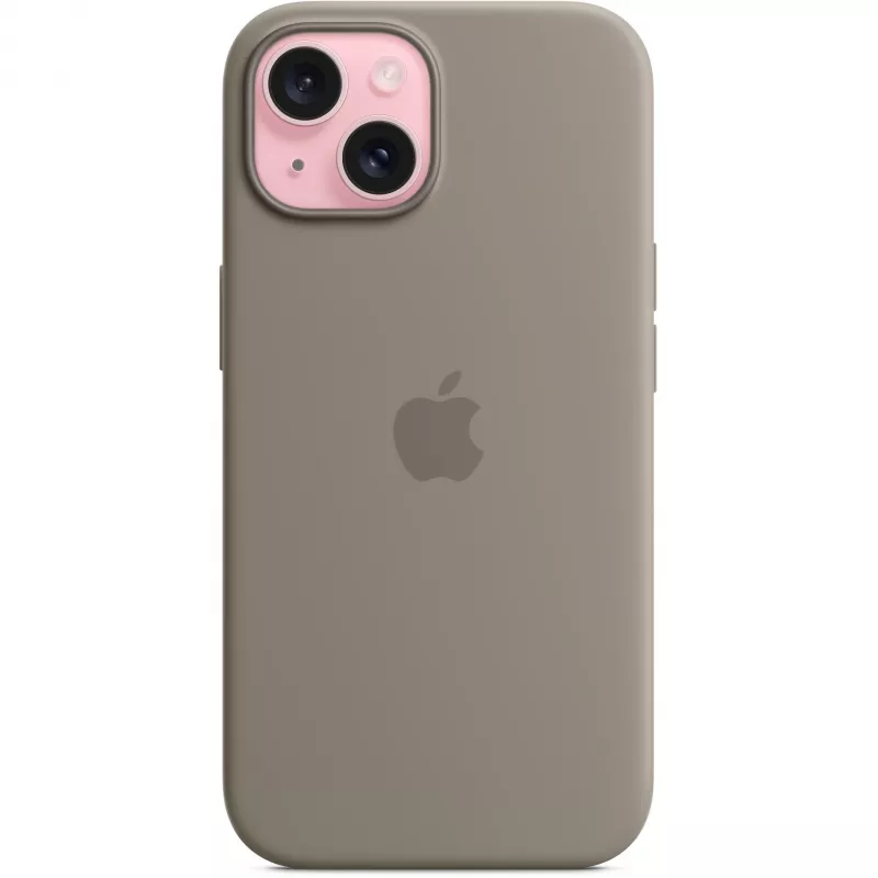 Funda de silicona con MagSafe para iPhone 15 – Clay