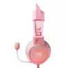 Auriculares Onikuma X15Pro gaming rosa con orejas de gato