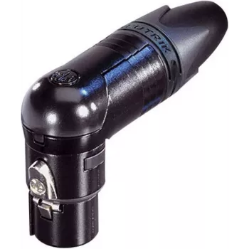 Conector hembra XLR Neutrik, acodado número de polos: 7 negro NC7FRX-B 1 ud. (NC7FRX-B)