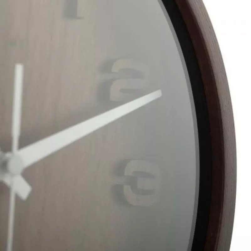 Reloj de pared NeXtime 5192gs Wood Wood Small, 22x20 cm, pared, madera, gris