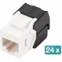 Digitus CAT 6 Keystone Jack no apantallado 24 uds. Plano Negro Blanco RJ-45