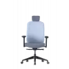Silla de oficina ergonómica Up Up Athene negra, gris + tejido azul