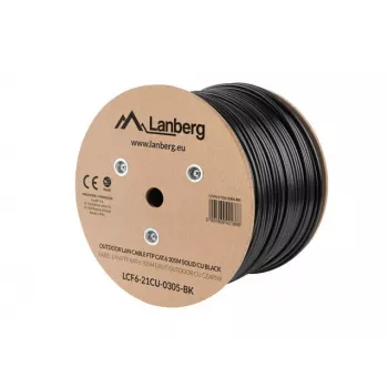 Cable de red Lanberg LCF6-21CU-0305-BK negro 305 m Cat6 F/UTP (FTP) para exterior