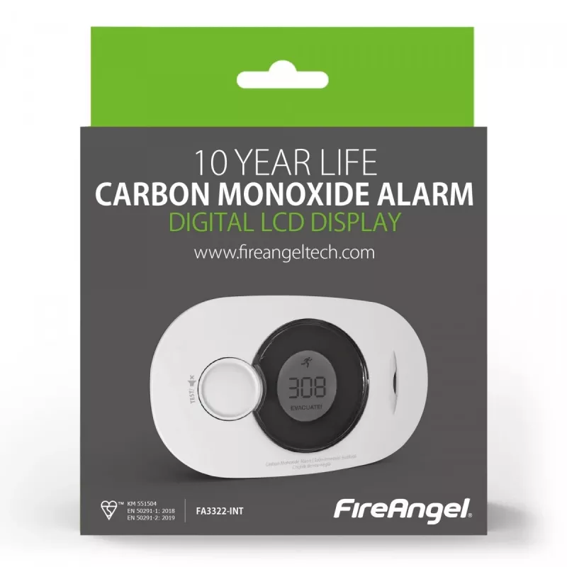 Detector de monóxido de carbono FireAngel FA3322 detector de gas (FA3322-INT)