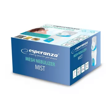 Inhalador portátil ESPERANZA ECN005 — nebulizador de bolsillo compacto, 0,2 ml/min, 21 dB, USB, 2×AA