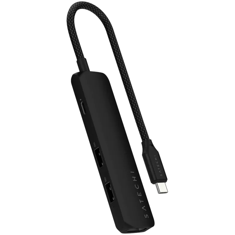 Hub de interfaz Satechi ST-P4SK USB Type-C 10000 Mbit/s negro