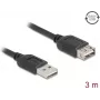 Cable USB 2.0 DELOCK 81514 — USB A a USB A, 3 m, negro