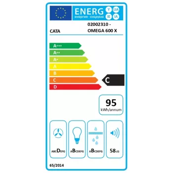 Campana extractora CATA OMEGA 600 X/M montaje en pared clase C