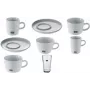 Tazas de café de porcelana MELITTA M-Cups 0,2 l, altura 62 mm, Blanco — Set de 6 unidades