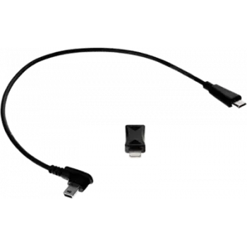 Cable de datos USB No name microUSB a microUSB y Lightning, negro, modelo 0-07-0258-0.08_LF