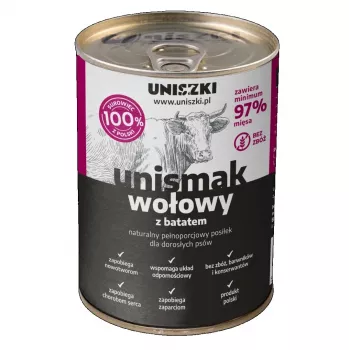 Comida húmeda para perros UNISZKI Unismak ternera 400 g — ternera, 400 g