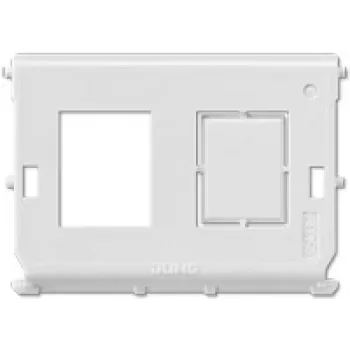 JUNG 54-2WE placa de pared para tomas modulares, blanco, diseño sin tornillos