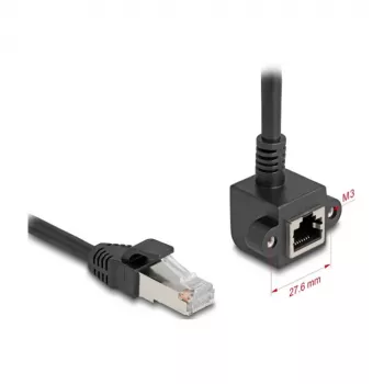 Cable de red DeLOCK 81041 RJ-45 Cat6 0,5 m negro