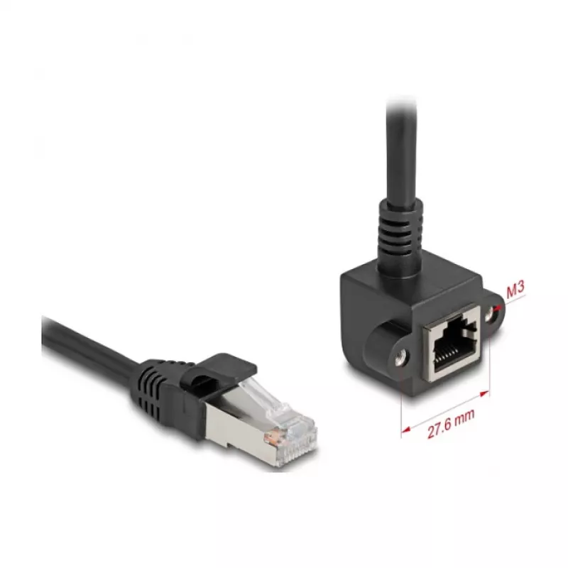 Cable de red DeLOCK 81041 RJ-45 Cat6 0,5 m negro