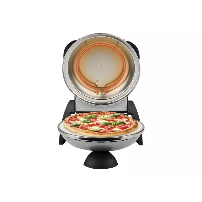 Pizzera G3FERRARI Delizia 1200 W, superficie de piedra, máx. 400 °C, pizza de 31 cm, temporizador, termostato