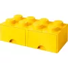 Cajón de almacenamiento LEGO Brick 8 — amarillo (modelo 40061732) cajón de almacenamiento para ladrillos y piezas pequeñas