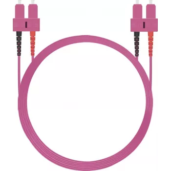 Latiguillo de fibra óptica helos 50/125µm OM4 SC-SC dúplex 0,5 m