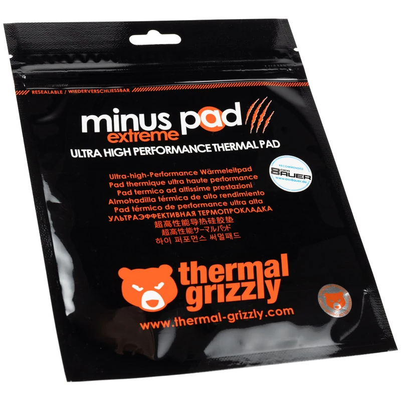 Thermal Grizzly TG-MPE-120-20-15-R Minus Pad Extreme almohadilla térmica, 120 x 20 x 1,5 mm, azul/rosa