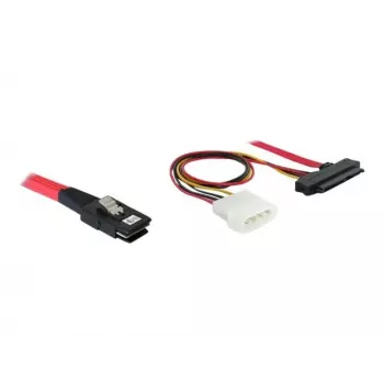 DeLOCK - Cable SAS interno (Serial Attached SCSI) - 4-Lane - 36 pines 4i Mini MultiLane - Alimentación interna, 4 pines, SAS interno, 29 pines (SFF-8482) - 50 cm (83059)