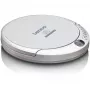 Lenco CD-201SI Reproductor de CD portátil con función de audiolibro y carga, plateado