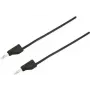 Cable de prueba VOLTCRAFT [conector macho 4 mm - conector macho 4 mm] 1,5 m negro MSB-300 (MSB-300-1.5-SW)