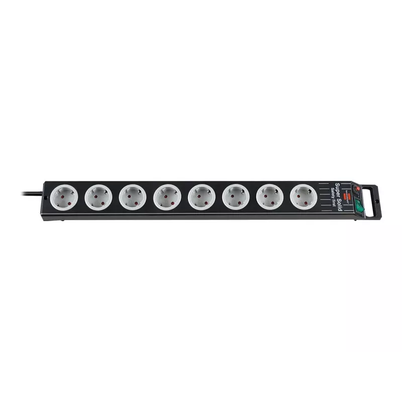 Alargador de corriente Brennenstuhl 1153380118 2,5 m 8 tomas AC Negro Gris