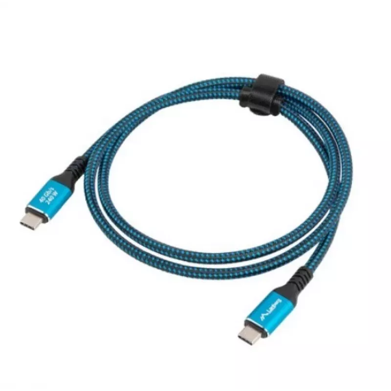 Cable USB-C a USB-C LANBERG CA-CMCM-45CU-0020-BK, 240 W PD, 8K@60Hz, 2,0 m